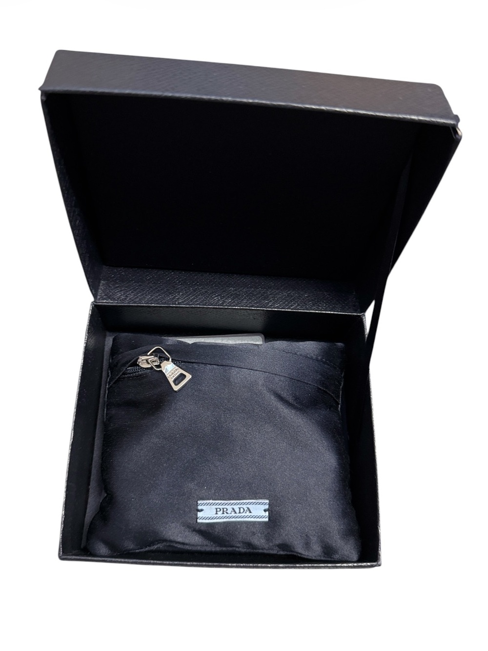 Prada Silver Metal Hair Claw Clip with Black Logo Triangle - Picture 9 of 10